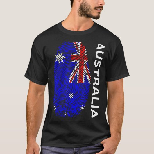 オーストラリア国旗Dna指紋オーストラリア Tシャツ (正面)