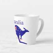 オーストラリア国旗Kangaroo Thunder_Cove カフェラテマグ (右アングル)