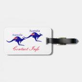 オーストラリア国旗Kangaroo Thunder_Cove ラゲッジタグ (裏面横)