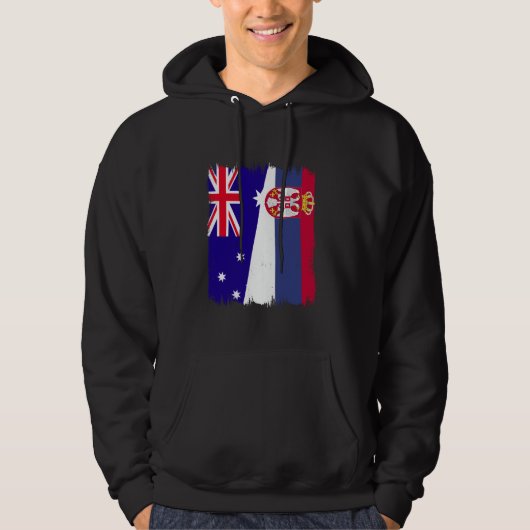 オーストラリア国旗Srbija Australian Serbi パーカ (正面)