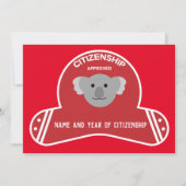 オーストラリア国籍パーティー祝い贈り物 サンキューカード (正面)