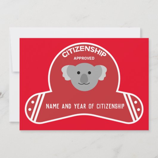 オーストラリア国籍パーティー祝い贈り物 サンキューカード (正面)