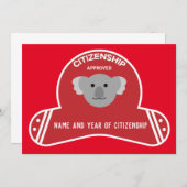 オーストラリア国籍パーティー祝い贈り物 サンキューカード (正面/裏面)