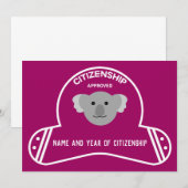 オーストラリア国籍取得おめでとうギフト サンキューカード (正面/裏面)