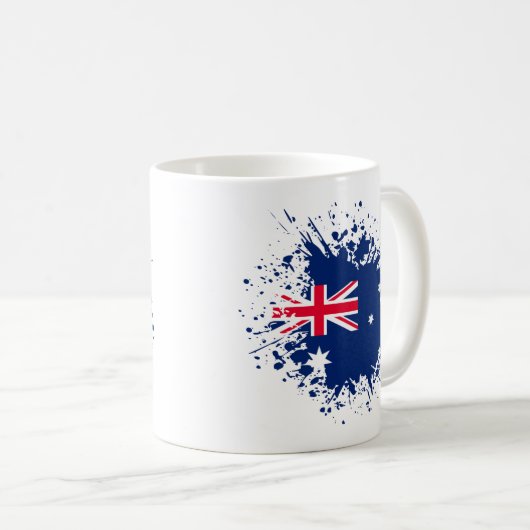 オーストラリア土産ランドマーク、オーストラリア国旗の旅行 コーヒーマグカップ (正面右)