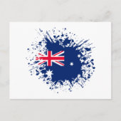 オーストラリア土産ランドマーク、オーストラリア国旗の旅行 ポストカード (正面)