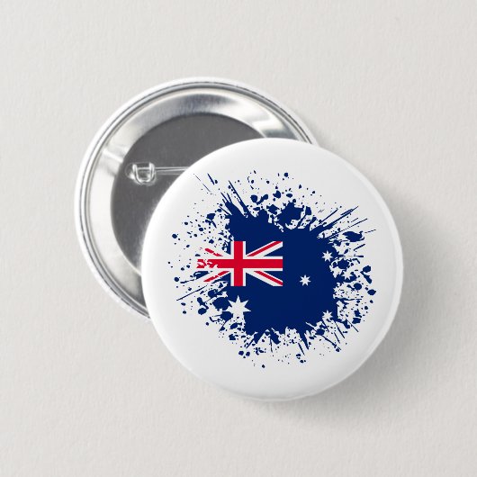 オーストラリア土産ランドマーク、オーストラリア国旗の旅行 缶バッジ (正面&裏面)