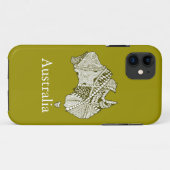 オーストラリア土産地図アート Case-Mate iPhoneケース (裏面(横))
