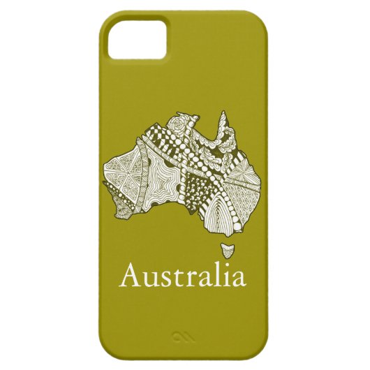 オーストラリア土産地図アート Case-Mate iPhoneケース (裏面)