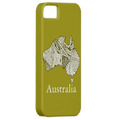 オーストラリア土産地図アート Case-Mate iPhoneケース (裏面/右)