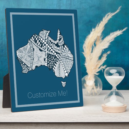 オーストラリア地図アートプラーク フォトプラーク (側面)