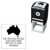 オーストラリア地図シルエット名差出人住所 セルフインキングスタンプ (インサイチュ)