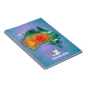 オーストラリア地図旅行ポスター ノートブック (右側)