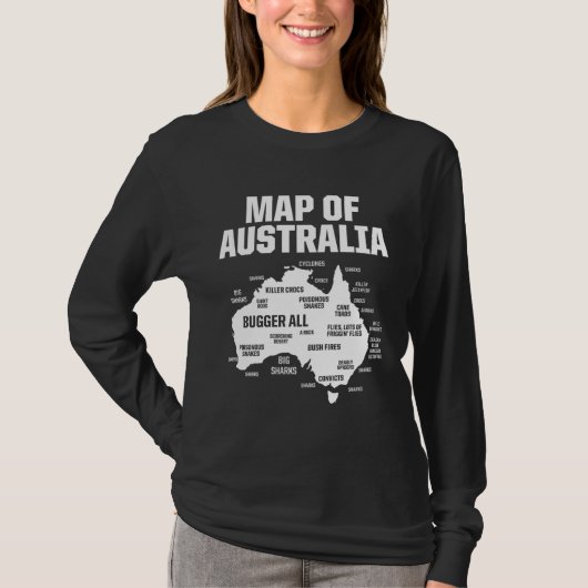 オーストラリア地図 アメリカ市民 二重国籍 プライド Tシャツ (正面)