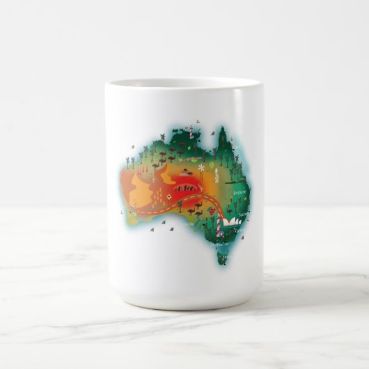 オーストラリア地図 コーヒーマグカップ (中央)