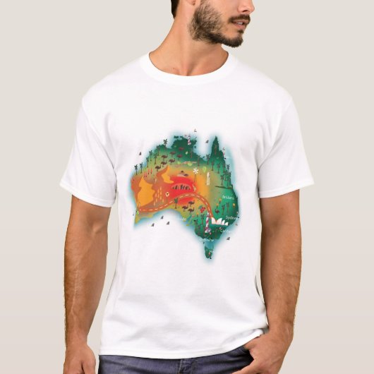 オーストラリア地図 Tシャツ (正面)