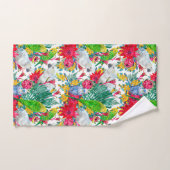 オーストラリア夏の熱帯オウム模様 バスタオルセット (ハンドタオル)