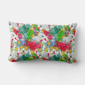 オーストラリア夏の熱帯オウム模様 ランバークッション (裏面)