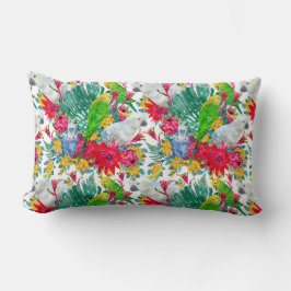 オーストラリア夏の熱帯オウム模様 ランバークッション