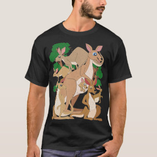 オーストラリア外陸性有袋動物カンガルー Tシャツ