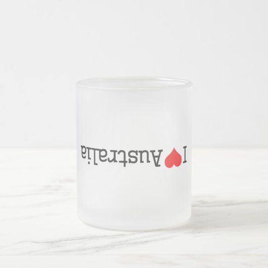 オーストラリア大好き フロストグラスマグカップ (中央)