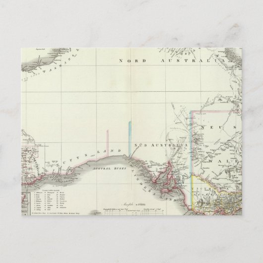 オーストラリア大陸 ポストカード (正面)