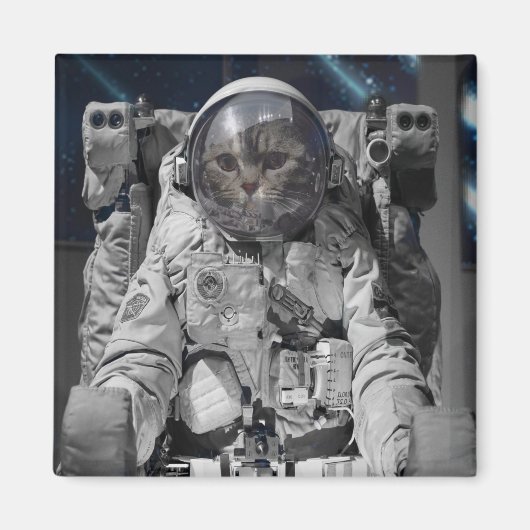 オーストラリア宇宙キャットスクエアマグネット マグネット (正面)