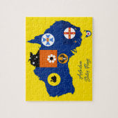 オーストラリア州旗の地図、教育 ジグソーパズル (縦)