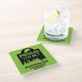 オーストラリア市民権ギフト ガラスコースター (アングル)