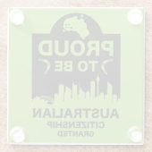 オーストラリア市民権ギフト ガラスコースター (裏面)