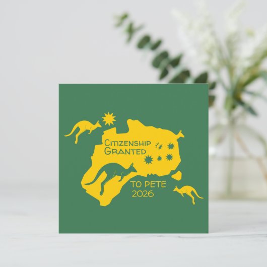 オーストラリア市民権パーティーギフト カード (スタンド正面)