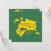 オーストラリア市民権パーティーギフト カード (正面/裏面インサイチュ)