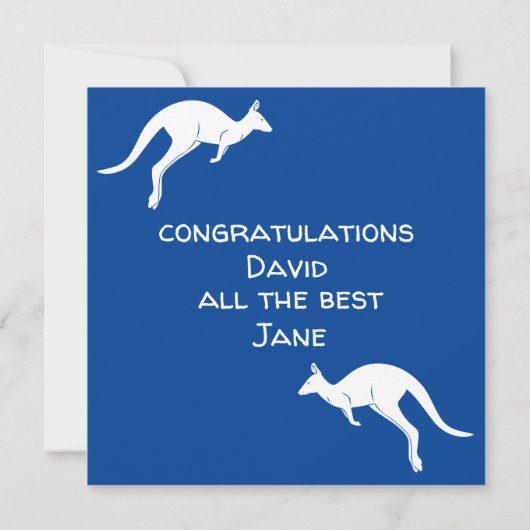 オーストラリア市民権パーティーギフト カード (裏面)