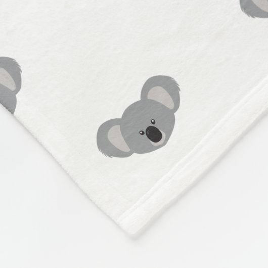 オーストラリア愛のスクリプトかわいいベビーコアラパターン フリースブランケット (角)