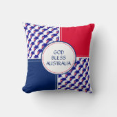 オーストラリア愛国的なオーストラリア国旗を祝福する クッション (正面)