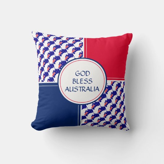 オーストラリア愛国的なオーストラリア国旗を祝福する クッション (正面)