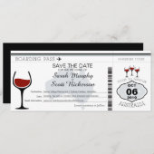 オーストラリア搭乗券の保存日 セーブザデート (正面/裏面)