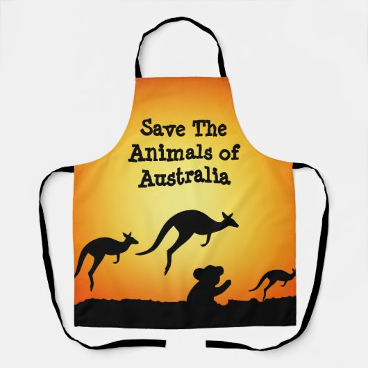 オーストラリア救の動物 エプロン (正面)