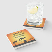 オーストラリア救の動物 ストーンコースター (横)