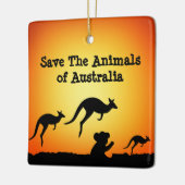 オーストラリア救の動物 セラミックオーナメント (左)