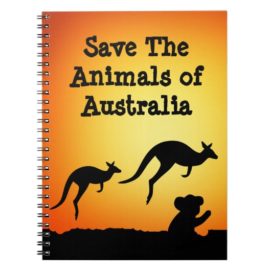 オーストラリア救の動物 ノートブック (正面)