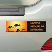 オーストラリア救の動物 バンパーステッカー (車上)