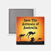 オーストラリア救の動物 マグネット (正面/裏面)