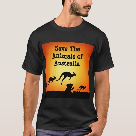 オーストラリア救の動物 Tシャツ (正面)