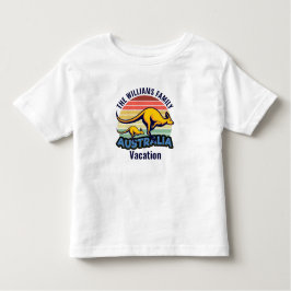 オーストラリア旅行かわいいカンガルーサンセットカスタムキッズ トドラーTシャツ