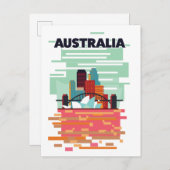 オーストラリア旅行のポスター 案内ポストカード (正面/裏面)