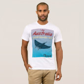 オーストラリア旅行ポスター グレートバリアリーフ Tシャツ (正面フル)