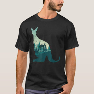 オーストラリア景観動物園動物カンガルー Tシャツ