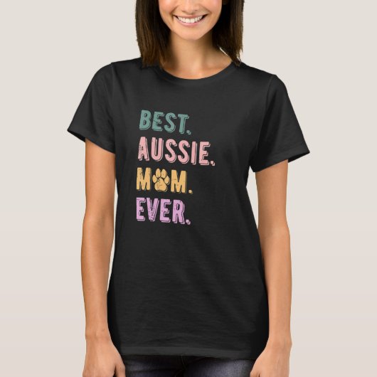オーストラリア最高ののママ女性オーストラリアの羊飼いママ Tシャツ (正面)