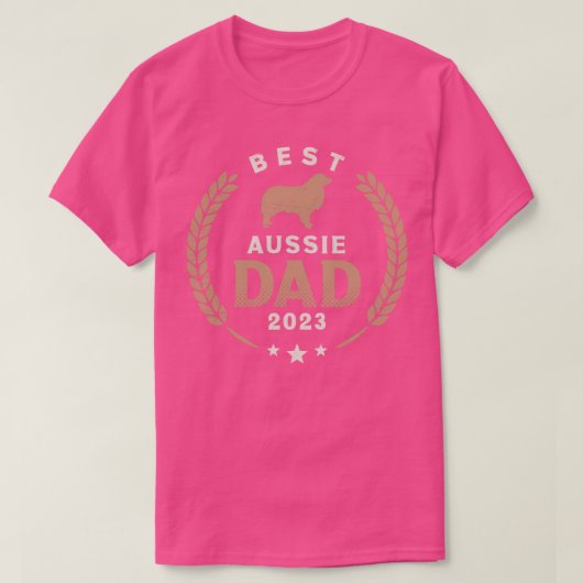 オーストラリア最高のパパ2023かわいいオーストラリアの羊飼い犬 Tシャツ (デザイン正面)